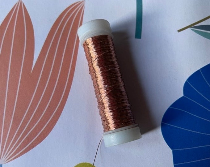 Copper wire, 0.25 mm, 50 meter spool. Copper wire for jewelry, floral art, wreath