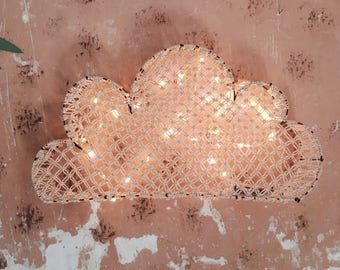 Bright cloud wire and macrame