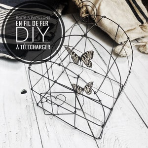 DIY wire boxe with butterflies , PDF to download , wire pattern, wire DIY, wire art