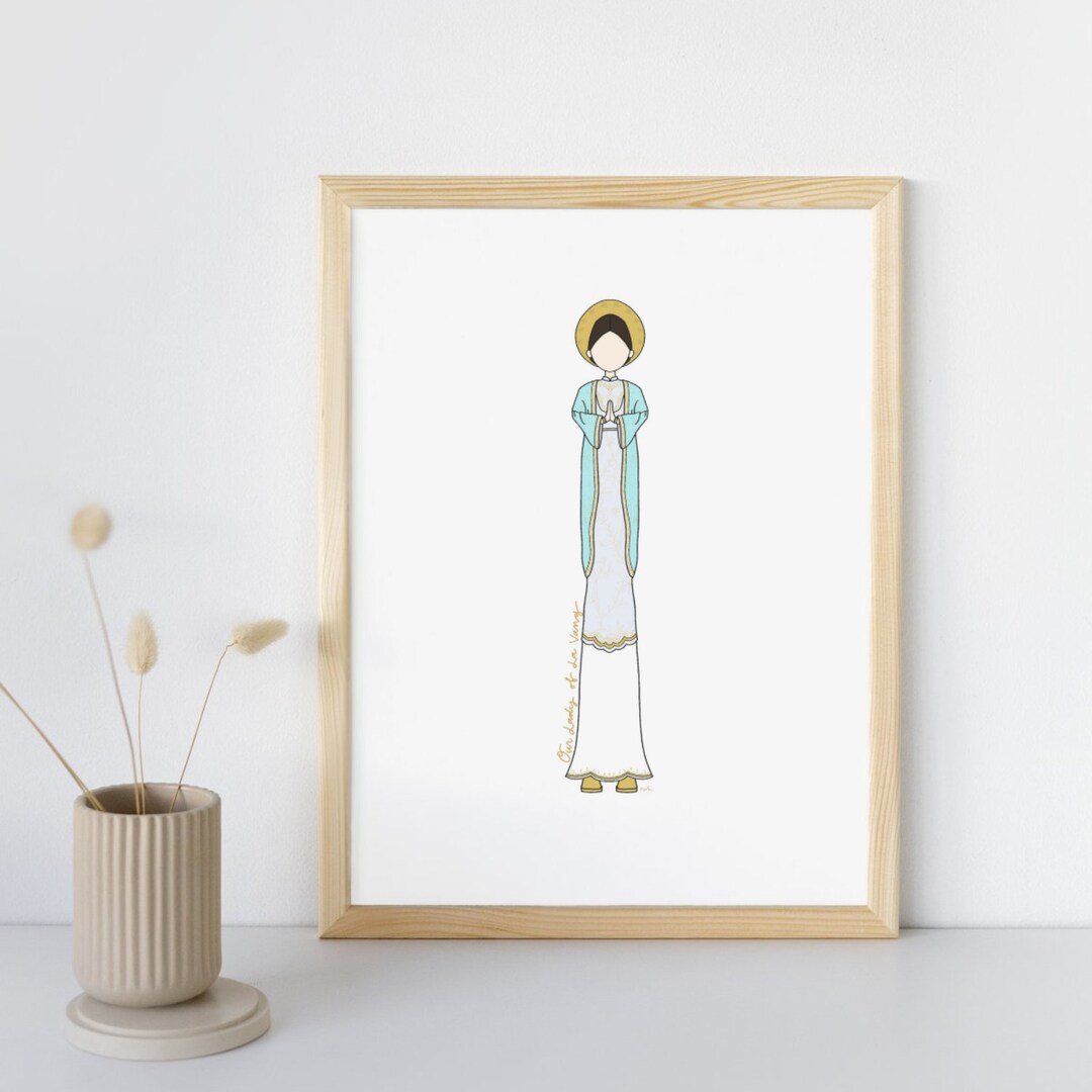 Our Lady of La Vang Printable Art Print, Catholic Art, Catholic Mother ...