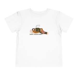 Saint Joseph Catholic T Shirt for Toddlers, Catholic Boy t shirt, Sleeping Saint Joseph, Catholic Gift for Toddlers