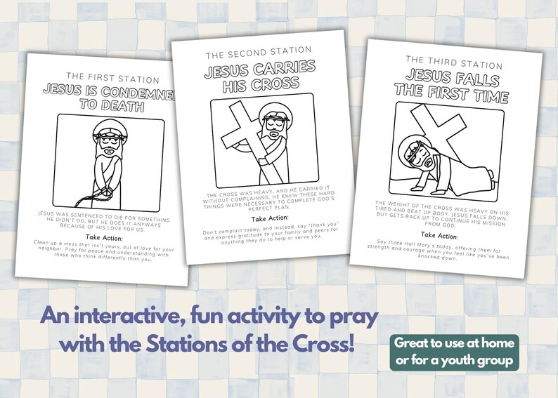 Stations of the Cross Coloring Pages, Catholic Kids Lent Activity ...