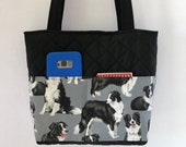 Border Collie Tote for Border Collie Lovers, Border Collie Purse, Border Collie Handbag