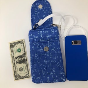 Bolsa para teléfono, profesor, matemáticas, bolso cruzado para teléfono celular con 2 bolsillos