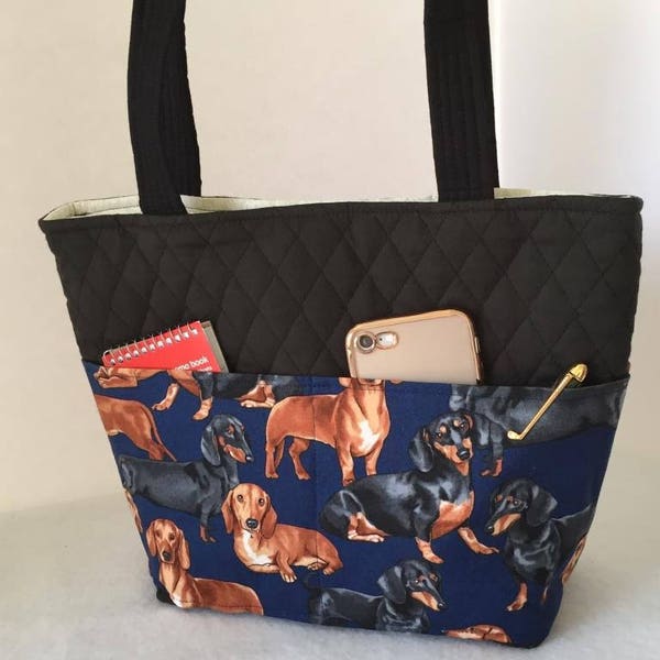 Dachshund Tote for Dachshund Lovers, Dachshund Purse, Dachshund Handbag