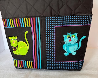 Sac fourre-tout pour chats, 10 poches, fermoir pression magnétique