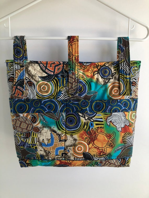 Walker Mobility Bag Featuring Sea Turtle Fabric and Adjustable