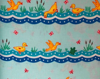 Patos nadando, tela 100% algodón, Maywood Studios, Animal Quackers, calidad de tienda de patchwork.