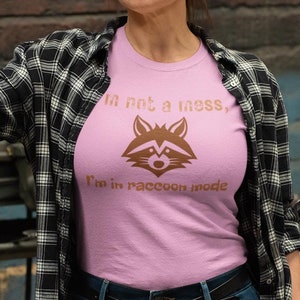 Raccoon T-Shirt, Sweatshirt and Hoodie Funny Raccoon Graphic Tee, Jungle Shirt Raccoon Lover Gift Lazy Day Apparel Trendy Graphic Shirt