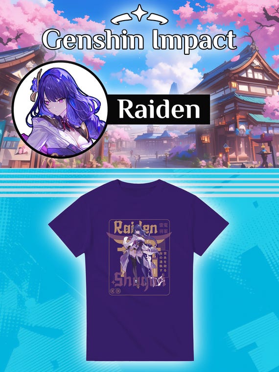 Raiden Shogun T-Shirt - Electro Archon of Eternity | Genshin Impact