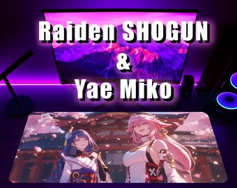 Yae Miko & Raiden Shogun - Guardians of Eternity Mousepad