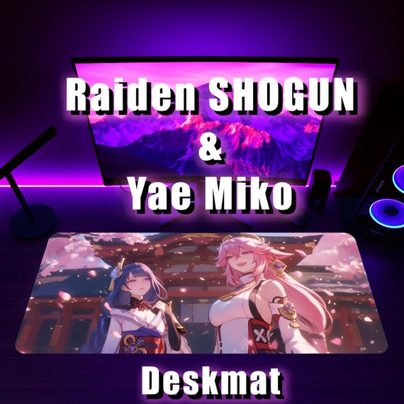 Yae Miko & Raiden Shogun - Guardians of Eternity Mousepad