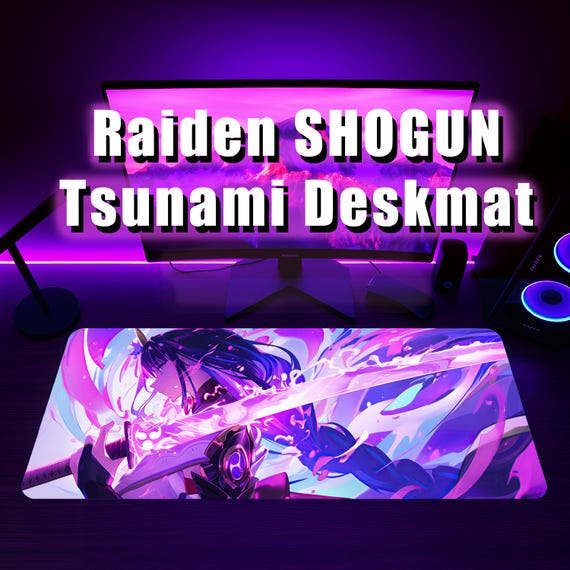 Raiden Shogun Tsunami Desk Mat Mousepad