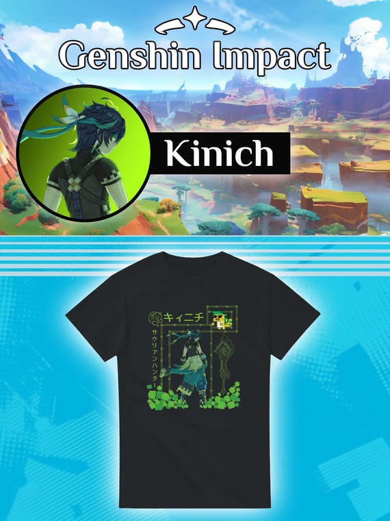 Kinich Genshin Impact T-Shirt - Saurian Hunter's Legacy