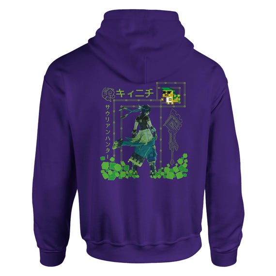 Kinich Genshin Impact Hoodie – Front-Back Signature Edition | Saurian Hunter's Legacy