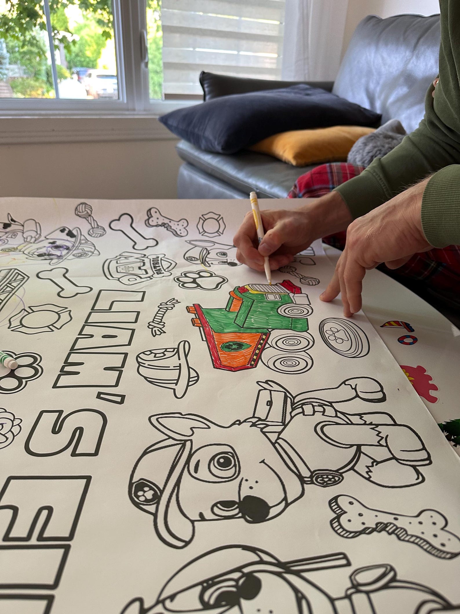 PAW PATROL Personalized Giant Paper Colouring Banner Table Cloth, Kids ...