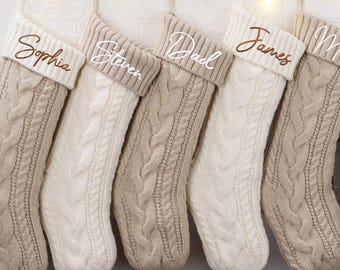 Bas de Noël brodés personnalisés : cadeaux de Noël prénom personnalisés