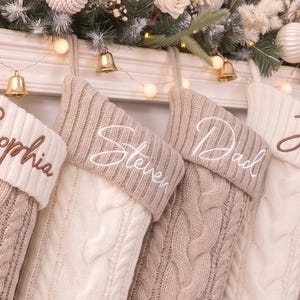 Personalized Embroidered Knit Christmas Stocking: Custom Name  Christmas Gifts