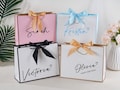 Personalized Bow Gift Bag: Custom Name & Message, Bridal Party Favor
