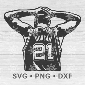 Tim Duncan Svg, Tim Duncan Png, Tim Duncan Dxf, Tim Duncan Cricut, Duncan Silhouette, Duncan Sublimation, Duncan Transfer, Digital Download