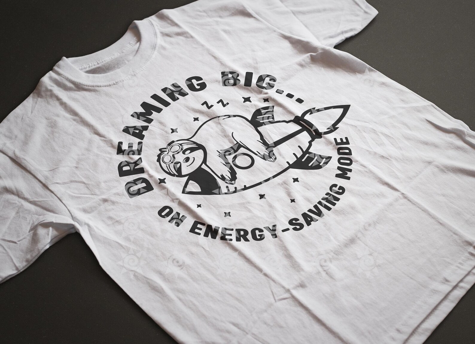 Funny Sloth SVG PNG DXF, Dream Big Sleepy Sloth on Rocket Cut File ...