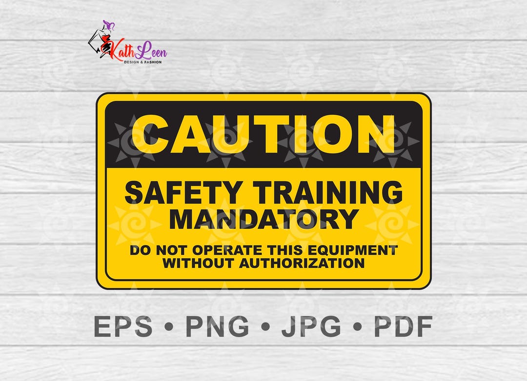 Machine Training Required Sign Printable Safety Training Mandatory Sign, Do Not Operate Equipment ...