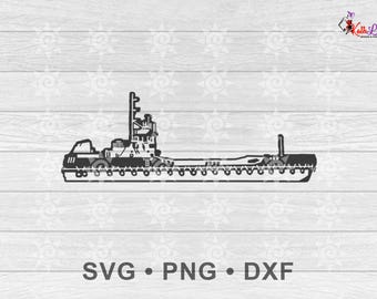Barge SVG, Tugboat Clipart, Cricut, Silhouette Cut Files (digital ...