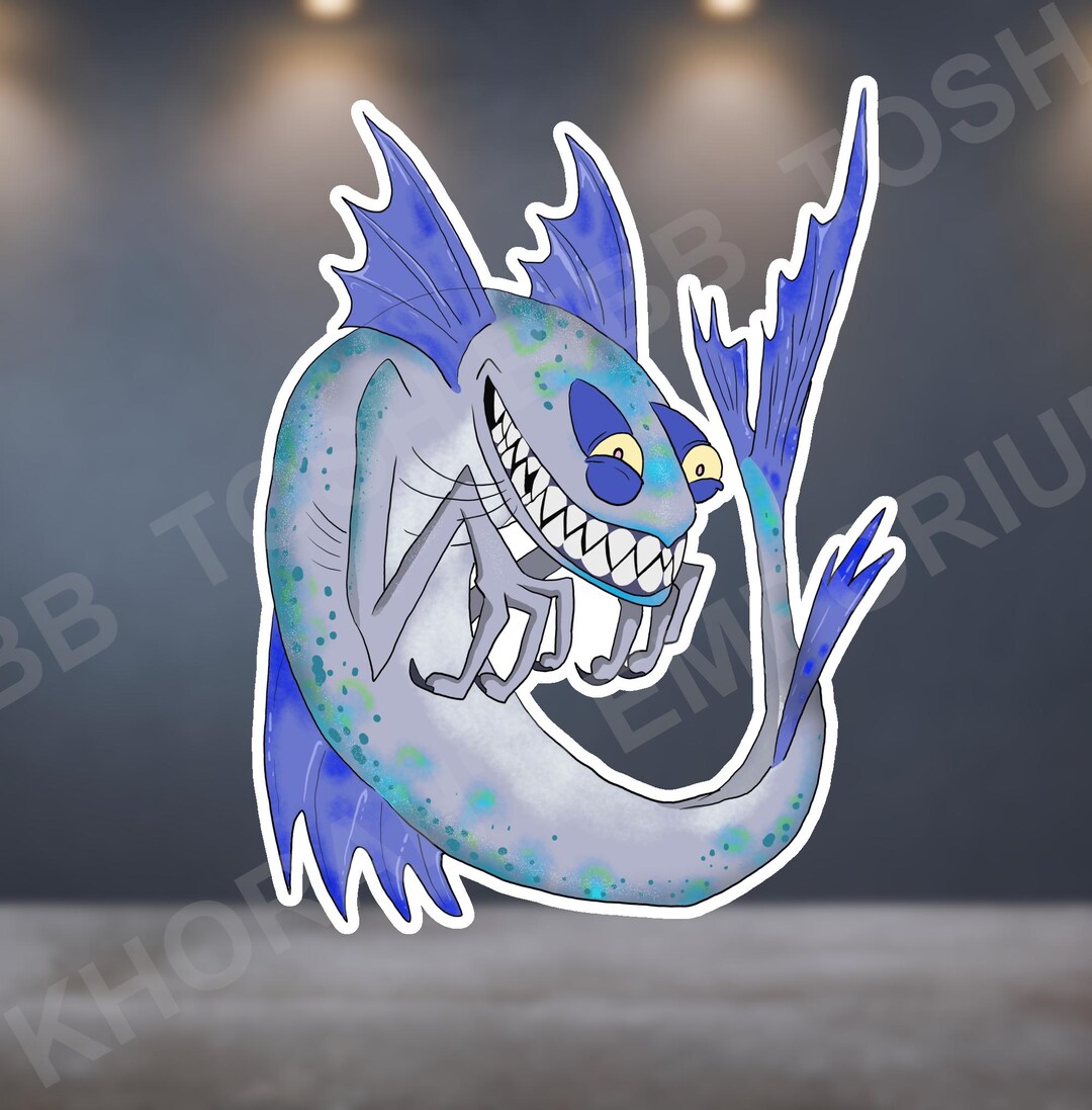 Telescope Fish Sticker | Monster Sticker | Creepy Funny Sticker | Tosh ...