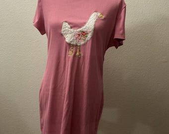 One of a kind quilted goose dress