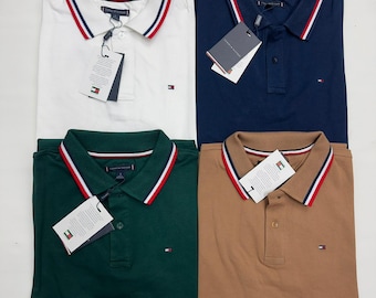 Tommy Hilfiger Men’s Short Sleeve Polo Shirt Premium Cotton Casual