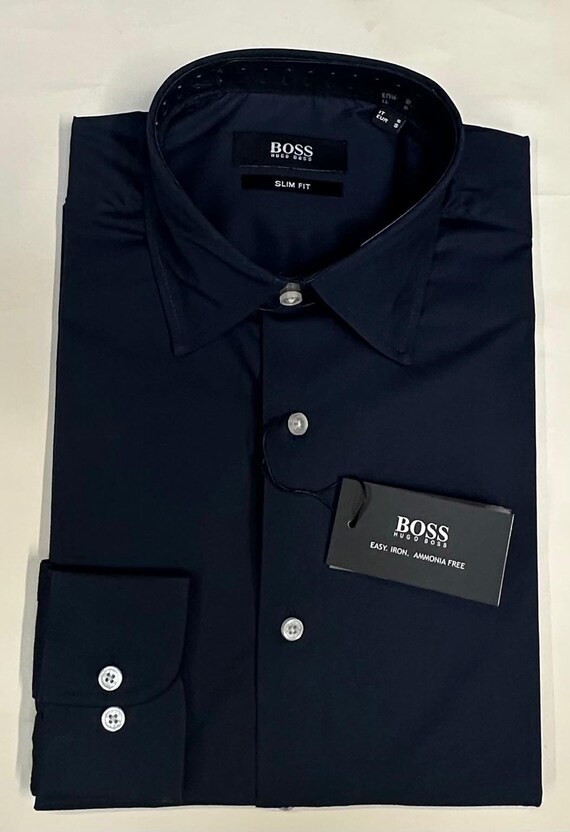Men's Hugo Boss Premium Long Sleeve Shirt- Classic Formal Elegance - Etsy