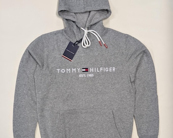 Tommy Hilfiger 1985 Embroidered Men's Hooded Sweatshirt Slim Fit S-2XL