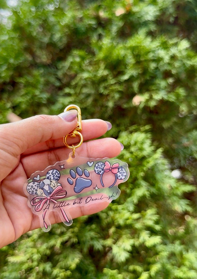 Amuletos para bolso con orejas de villano Cruella