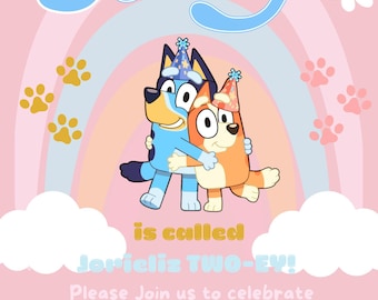 Bluey digital invitation | Invitation template