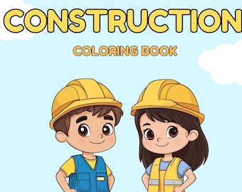 Livro de colorir de construção personalizado: livro de atividades para crianças (download digital)