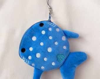 Blue Whale Shark Coin Pouch | Bag Accessory, Keychain, Trinket Pouch, Accessories, Change Purse, Cute Gifts