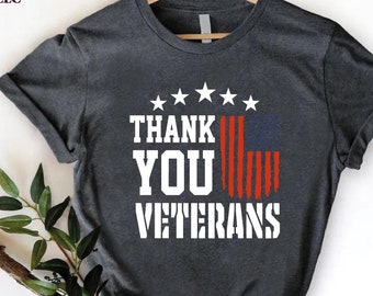 Thank You Veteran Shirt, Veteran Day Gift, Patriotic USA Flag Shirt, Veteran Day Shirt, Proud Veteran Shirt, Army Tshirt, Military Shirt