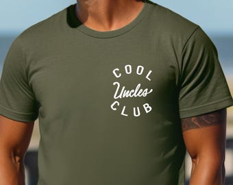 Cool Uncles Club Pocket Shirt for Men, Gift for New Uncle, New Uncle Shirt, Uncle Birthday Gift Tee, Father's Day Gift, Uncle To Be Shirt