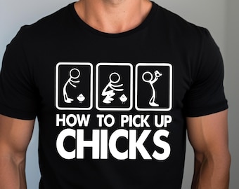 How to Pick Up Chicks Mens Shirt, Funny Quote Dad Shirt, Adult Humor Shirt, Fathers Day Shirt, Farm Owner Gifts, Sarcastic Gift For Husband