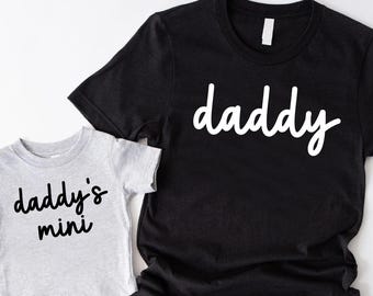 Daddy and Daddy's Mini Shirt,Dad And Baby Outfits,Dad Baby Match Shirt For Fathers, 1st Fathers Day Tee,Dad Daughter Shirt,Gift For Husband