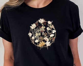 Flower Tee Shirt,  Flower Shirt Aesthetic, Floral Graphic Shirt, Floral Shirt, Flower Shirt, Wild Flower Shirt, Wildflower T-shirt