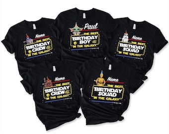 Custom Star Wars The Best Birthday Girl In The Galaxy, Personalized Star Wars Birthday Crew,Disney Birthday Boy Shirt,Disney Family Birthday
