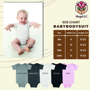 a baby bodysuit with a picture of a baby on it