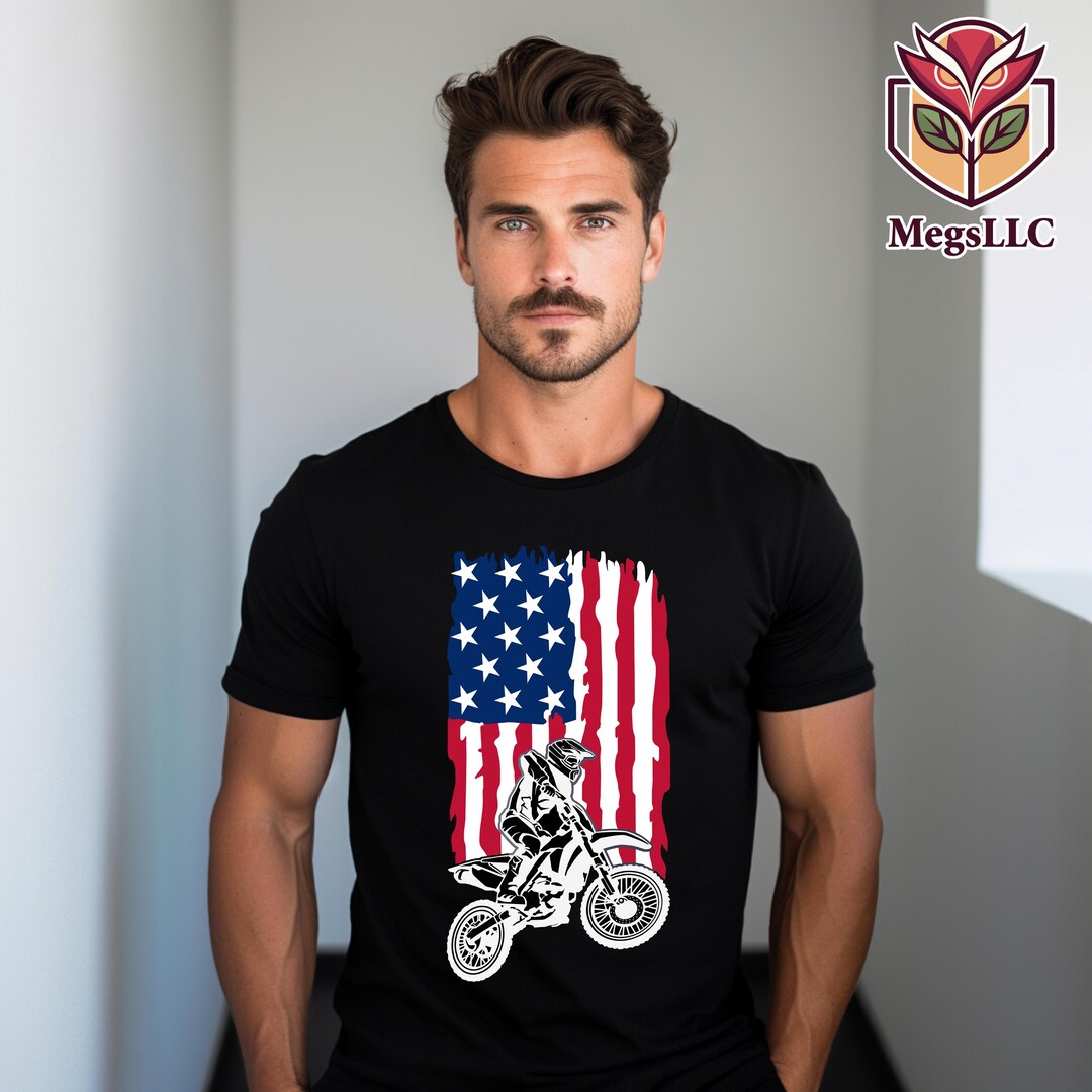 Biker Nation Cycle Flag Shirt