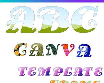 Custom Alphabet Canva Frame Template: DIY Designs (Digital Download)