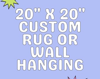 Alfombra personalizada de 20" x 20"/colgante de pared