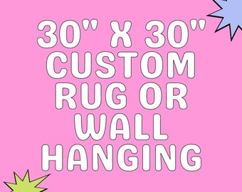 Alfombra personalizada de 30" x 30"/colgante de pared