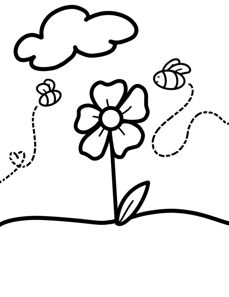 Kindergarten Learn to Color in the Lines Coloring Sheets - Etsy