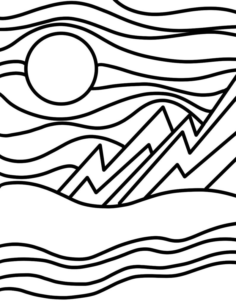 Kindergarten Learn to Color in the Lines Coloring Sheets - Etsy