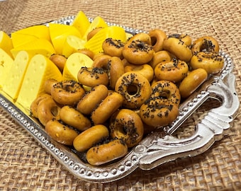 Miniature bagel 1:12 Miniature food Miniature bakery goods Realistic miniatures food for dolls Dollhouse miniatures
